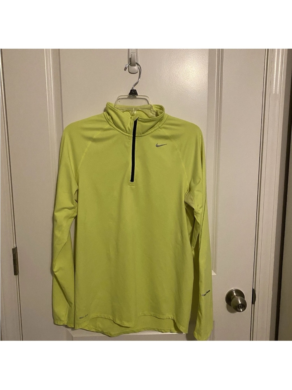 Nike Men’s Dri Fit Yellow 1/4 Zip Long Sleeve Pullover